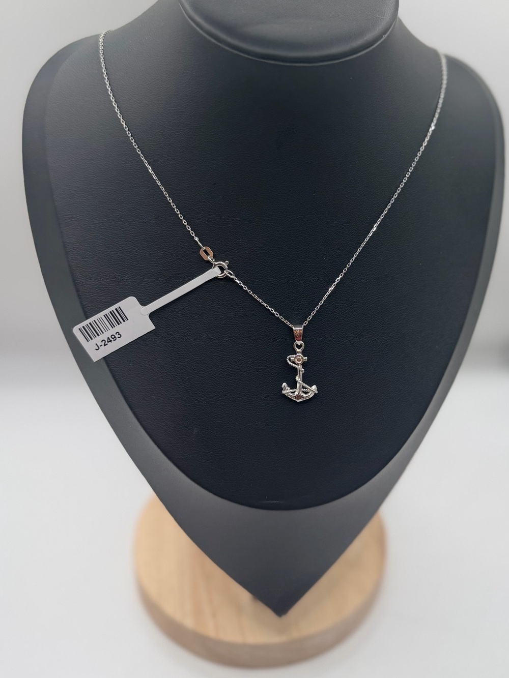 925 Sterling Silver Anchor Necklace 18” Mini Cable Chain